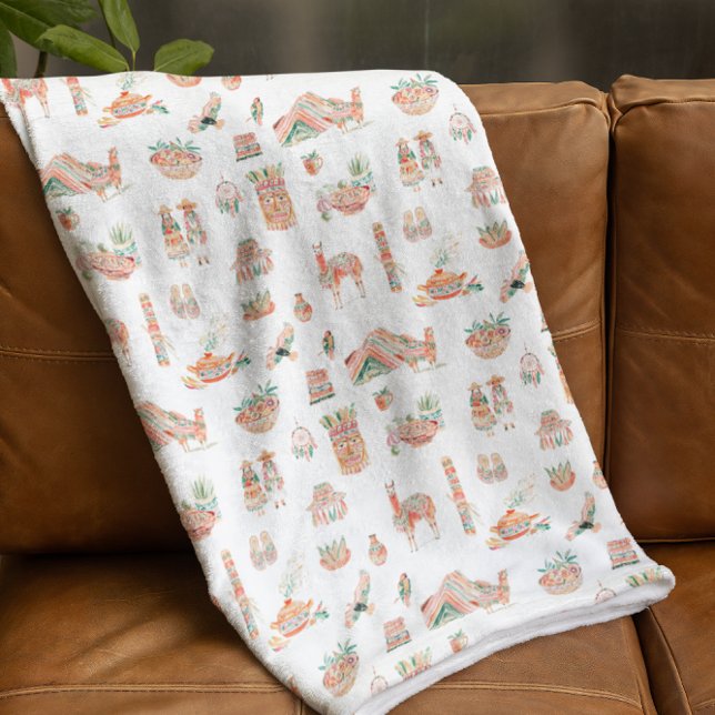 Inca Spirit | Niedlich Illustriert Peru Fleecedecke (Von Creator hochgeladen)