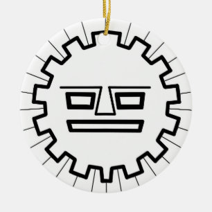 INCA SUN GOD KERAMIK ORNAMENT