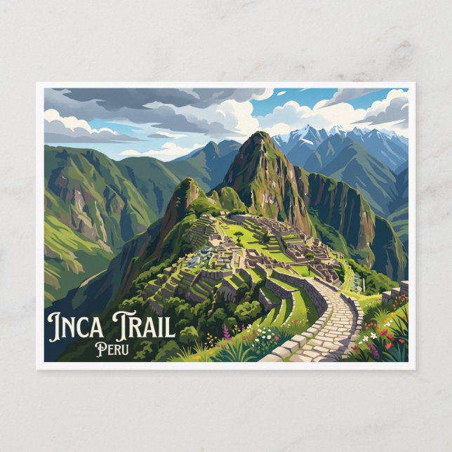 Inca-Trail Cusco Peru Postkarte (Vorderseite)
