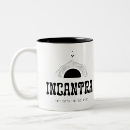 incantra Hauptlogo (hell auf dunkel) Zweifarbige Tasse