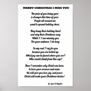 INCARCERATED LIEBT EIN CHRISTMAS POEM POSTER