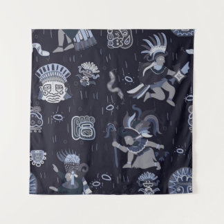 Incas-Muster nahtlose Design-Grafik Wandteppich