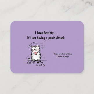 Incase of a Panic Attack Business Card Visitenkarte
