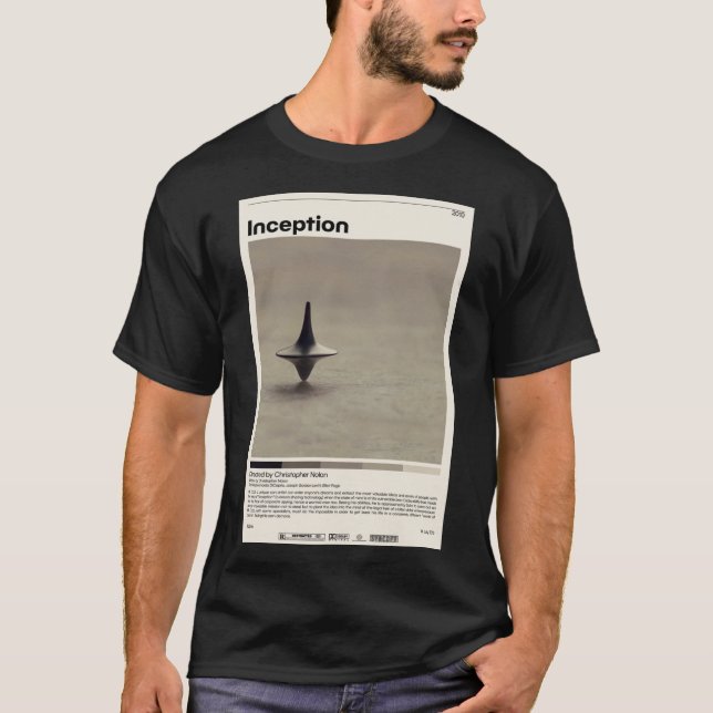 Inception Christopher Nolan, Minimalistisch Movie  T-Shirt (Vorderseite)