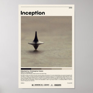 Inception Christopher Nolan Minimalistisch Movie V Poster