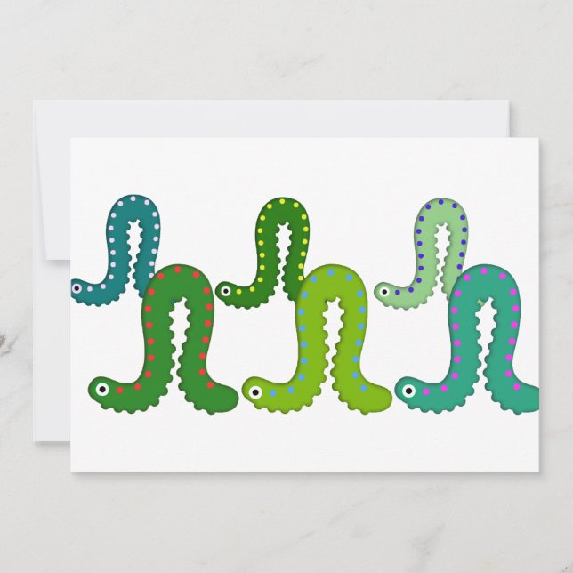 Inch-Wurm-Drill-Team Einladung (Vorderseite)