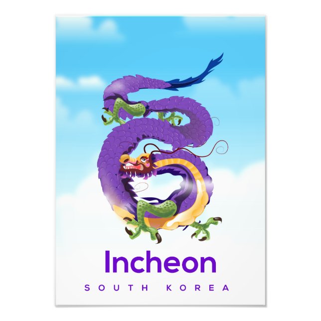 Incheon Südkorea Dragon Fotodruck (Vorne)
