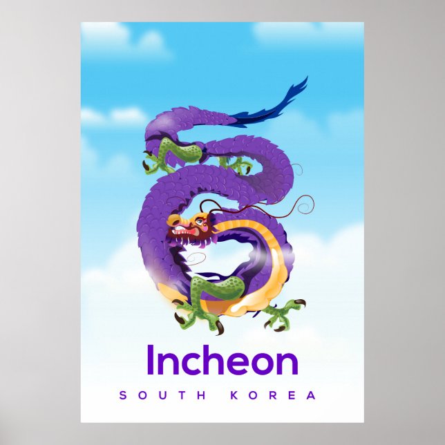 Incheon Südkorea Dragon Poster (Vorne)