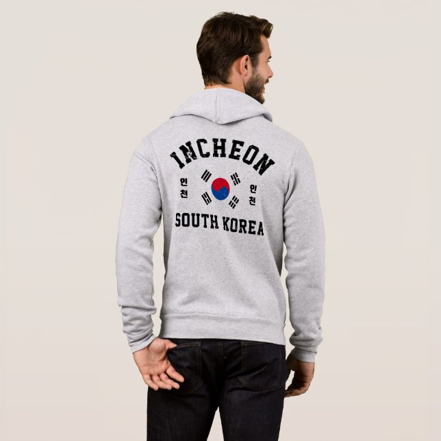 Incheon Südkorea Hoodie (Schwarz voll)