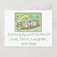 Inching by with Geschenke Postcard