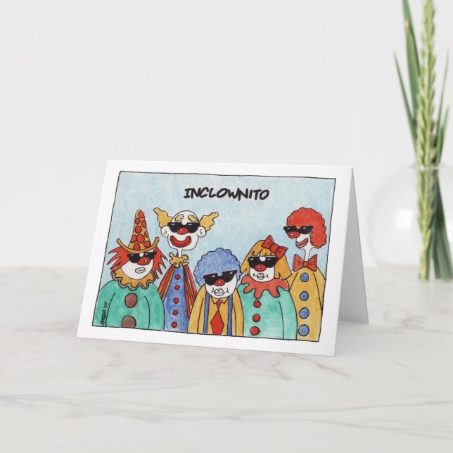 Inclownito (Birthday Card) Karte (Vorderseite)