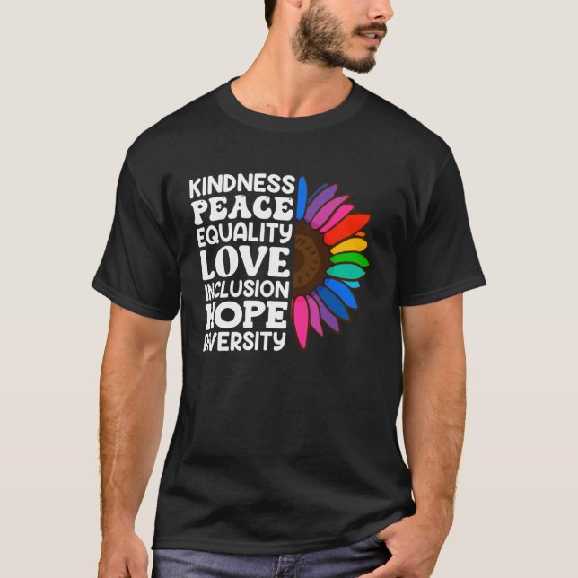 Inclusion Acceptance Kindness Solidarity Awareness T-Shirt (Vorderseite)