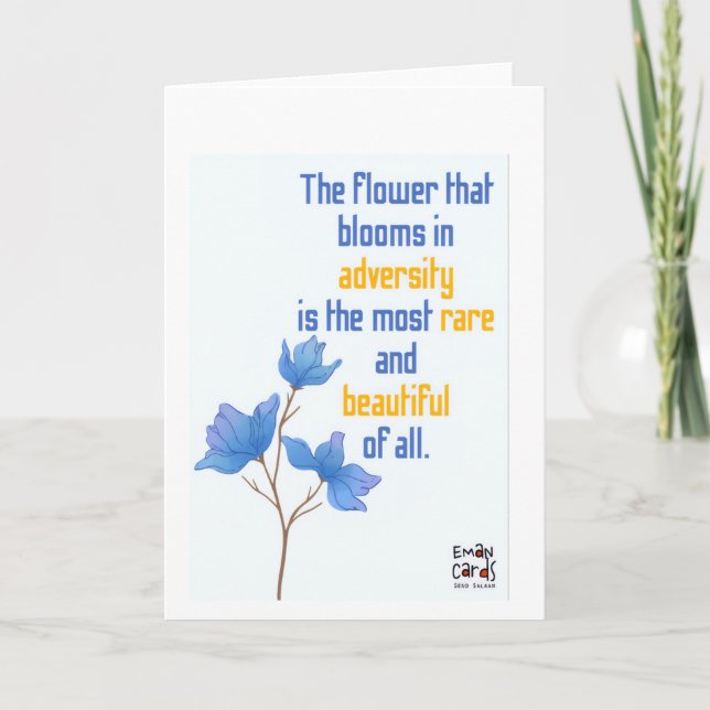 Inclusion for Down Syndrome - Blue Flowers Karte (Vorderseite)