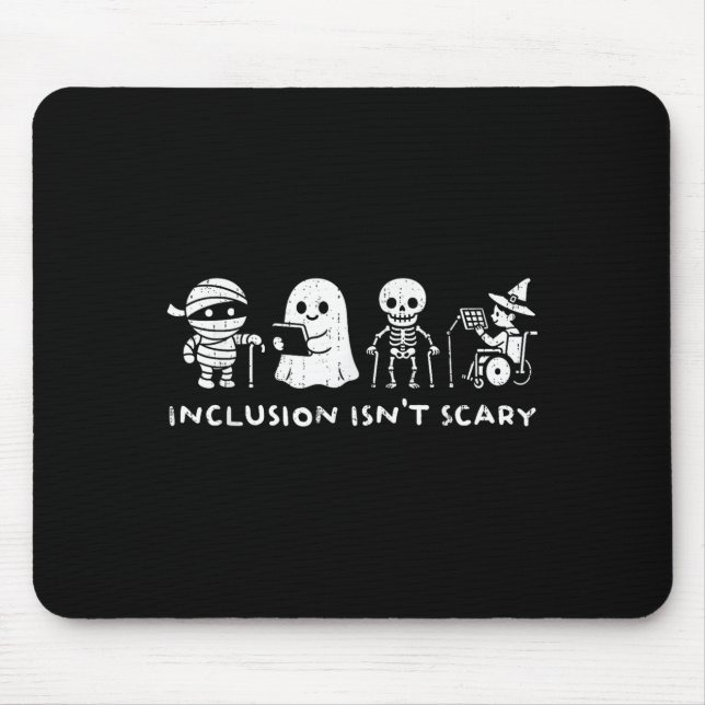 Inclusion Isn't Y Slp Halloween Ghost Mummy Sped T Mousepad (Vorne)