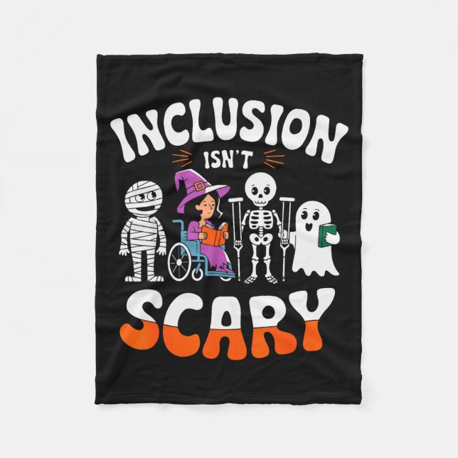 Inclusion Isn't Y Sped Halloween Special Education Fleecedecke (Vorderseite)