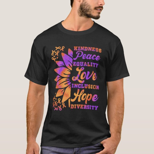 Inclusion Kindness Peace Hope Diversity Solidarity T-Shirt (Vorderseite)