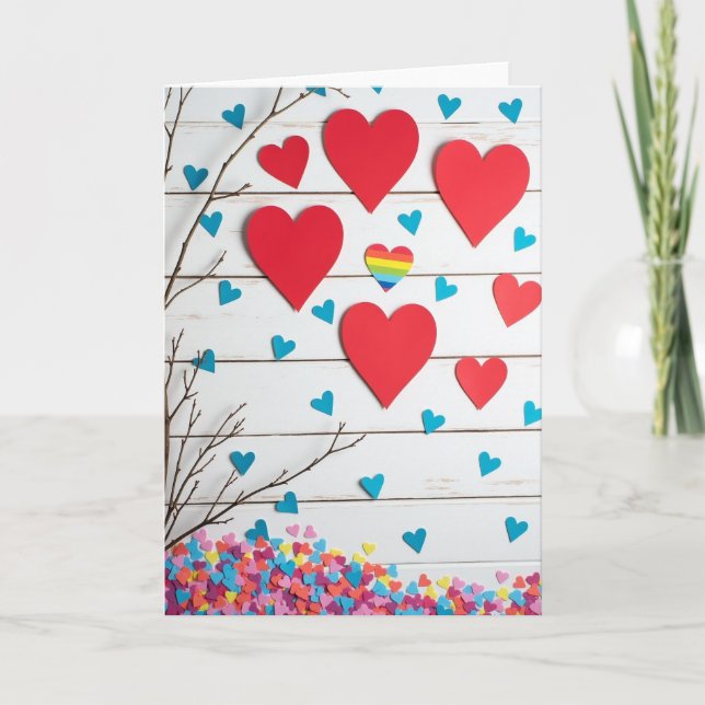 Inclusive Hearts Artful Love Card Karte (Vorderseite)