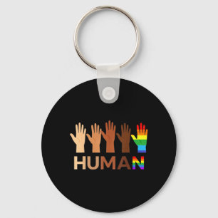 -Inclusive Herzen für BLM Racial Justice Human Schlüsselanhänger