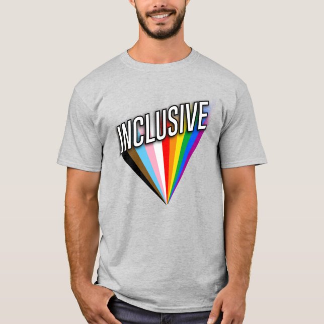 Inclusive Pride Burst T-Shirt (Vorderseite)