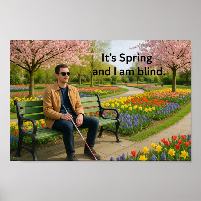 Inclusive  Spring Wall Art, Blind AwarenessGarden Poster (Vorne)