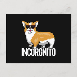 Incognito Corgi Postkarte
