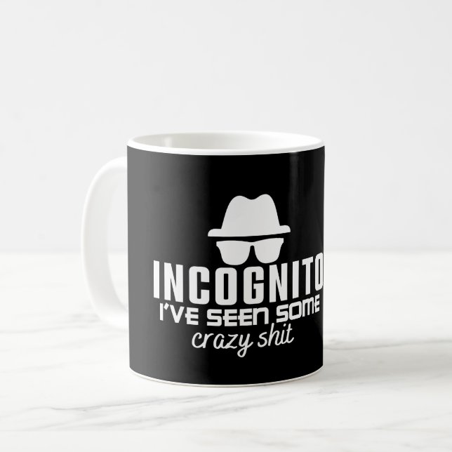 INCOGNITO ICH HABE EINIGE KRATISCHE SCHICHTEN- COD KAFFEETASSE (Vorderseite Links)