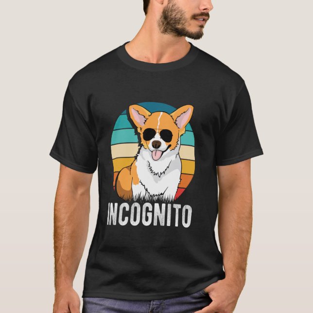 INCOGNITO Lustiger Corgi T-Shirt (Vorderseite)
