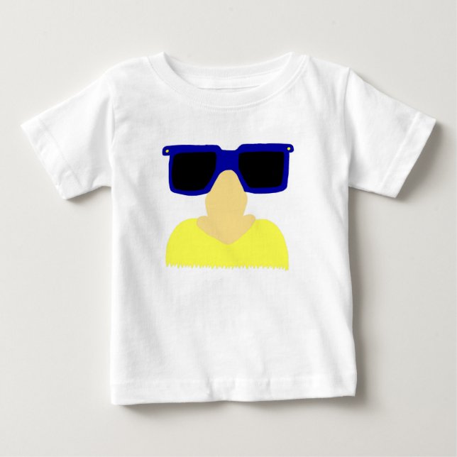 Incognito Mustache & Glasses Baby Bio Strampler (Vorderseite)