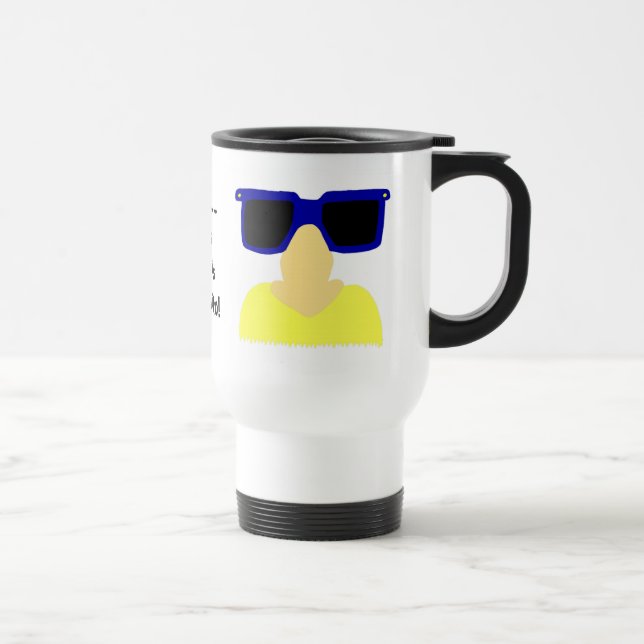 Incognito Mustache & Glasses Blonde Travel Mug Reisebecher (Rechts)