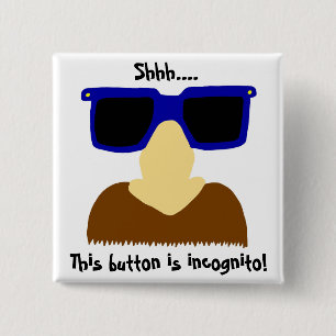 Incognito Mustache & Glasses Button