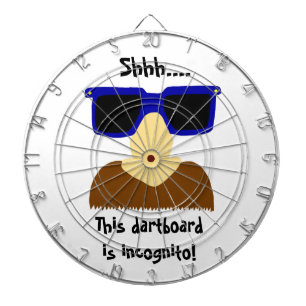Incognito Mustache & Glasses Dartboard Dartscheibe
