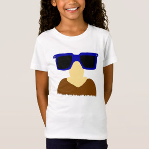 Incognito Mustache & Glasses Girls Baby Doll T-Shi T-Shirt