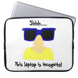 Incognito Mustache & Glasses Laptop-Sieb Laptopschutzhülle