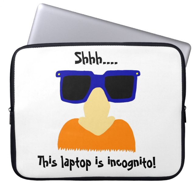 Incognito Mustache & Glasses Laptop-Sieb Laptopschutzhülle (Vorderseite)