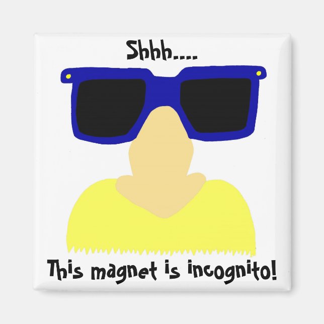 Incognito Mustache & Glasses Magnet (Vorne)