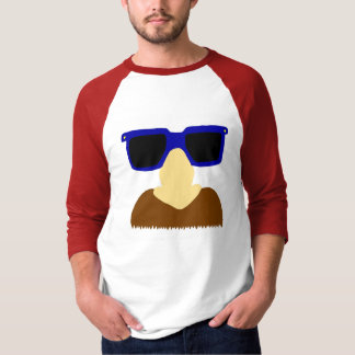 Incognito Mustache & Glasses Mens Raglan T - Shirt