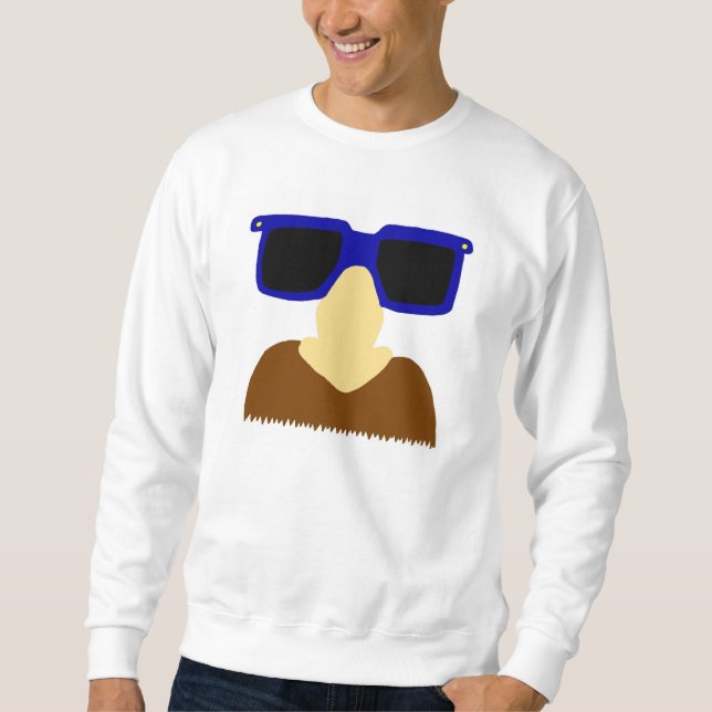 Incognito Mustache & Glasses Mens Sweatshirt (Vorderseite)