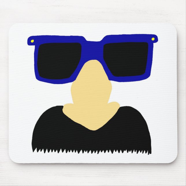 Incognito Mustache & Glasses Mousepad (Vorne)