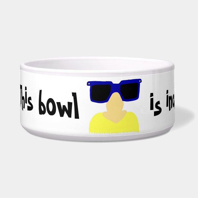 Incognito Mustache & Glasses Pet Bowl Napf (Vorderseite)