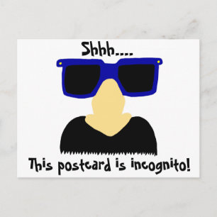 Incognito Mustache & Glasses Postkarte