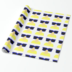 Incognito Mustache & Glasses Wrapping Paper Geschenkpapier