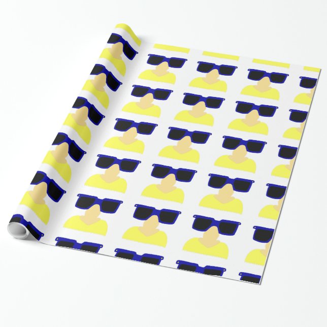 Incognito Mustache & Glasses Wrapping Paper Geschenkpapier (Ungerollt)