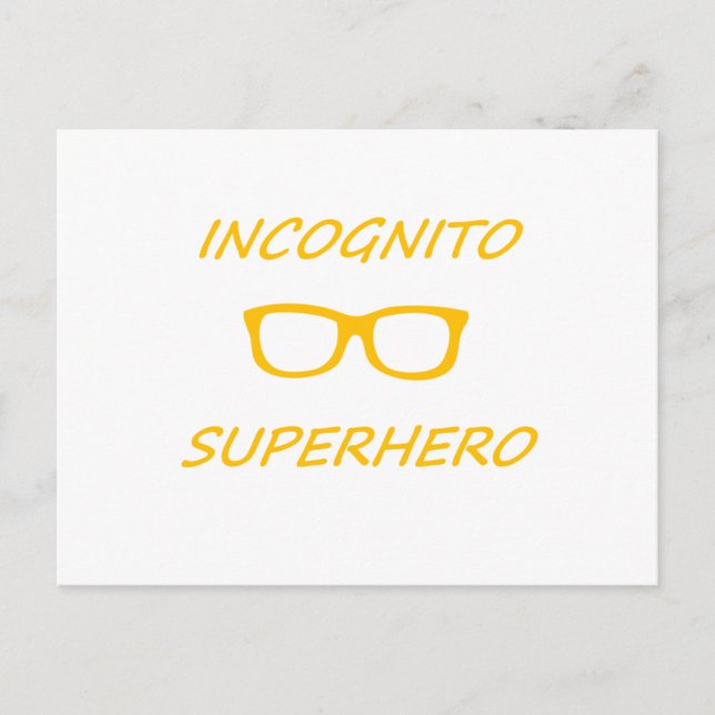 Incognito Superhero 01O Postkarte (Vorderseite)