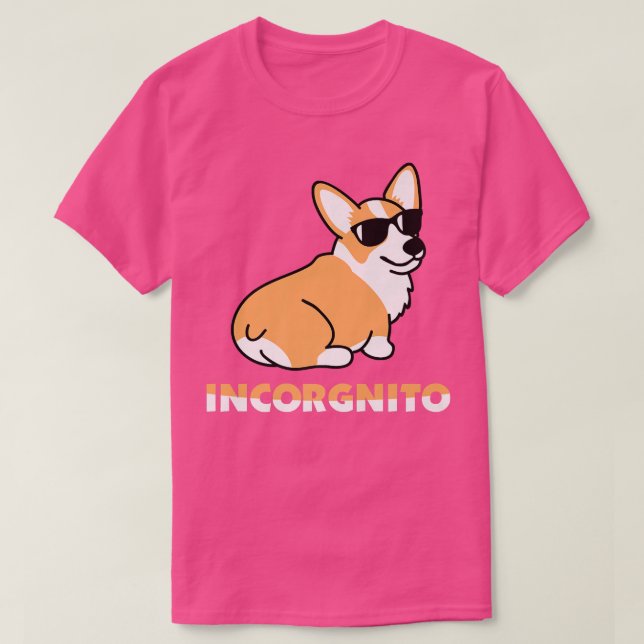 Incorgnito Dogcool Pembroke Welsh Corgi Sonnenbril T-Shirt (Design vorne)