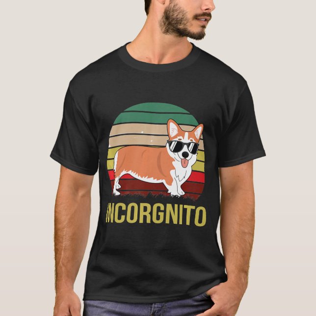 Incorgnito Incognito Corgi Hunde Premium T-Shirt (Vorderseite)