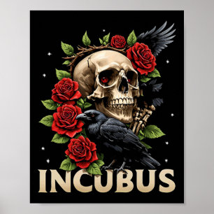 Incubus Crow Links Skull Blume Halloween Kostüm 2 Poster