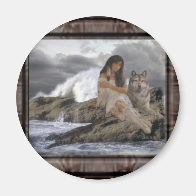 IndainMaiden_Wolf Magnet (Vorne)