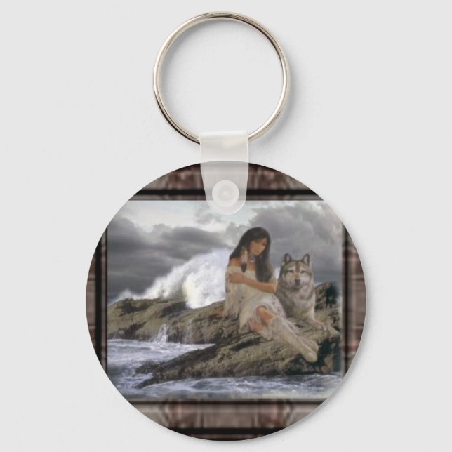 IndainMaiden_Wolf Schlüsselanhänger (Vorderseite)