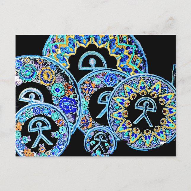 Indalo Man Cermaics, Almeria, Spanien Postkarte (Vorderseite)