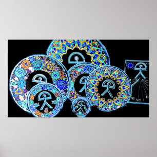 Indalo Mann Cermaics, Almeria, Spanien Poster